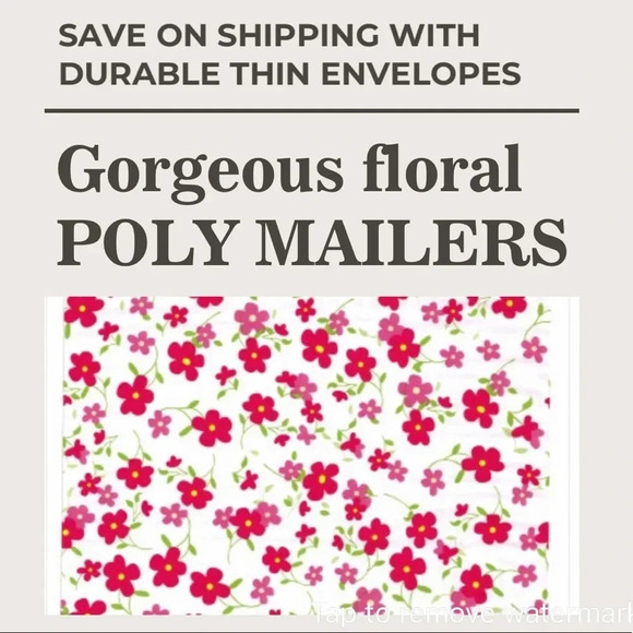 20 POLY MAILERS NEW FLOWERS FLORAL SIZE 10x13 - Picture 4 of 4
